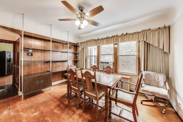 6339 S Kostner Ave, Chicago, IL 60629 - dining room featuring ceiling fan and light wood finished floors