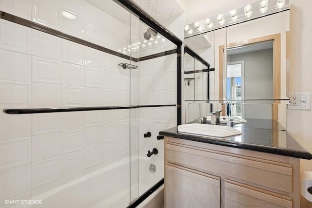 1440 N State Pkwy Unit 21C, Chicago, IL 60610 - bathroom featuring shower / bath combination with glass door and vanity