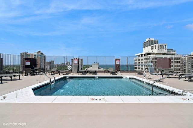 1440 N State Pkwy Unit 21C, Chicago, IL 60610 - community pool with a patio area and a city view