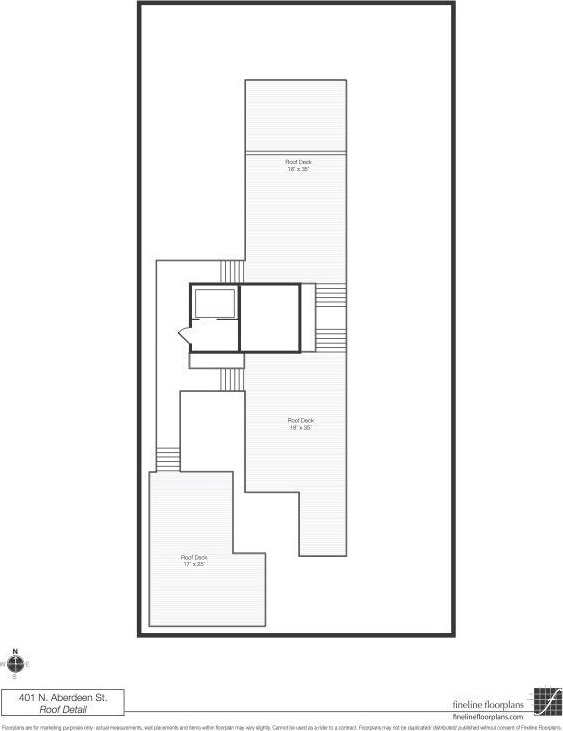 401 N Aberdeen St Unit 4S, Chicago, IL 60642 - view of floor plan / room layout