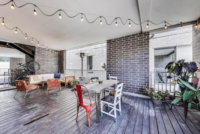 1800 N California Ave Unit 1E, Chicago, IL 60647 - deck with outdoor lounge area and outdoor dining space