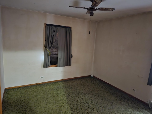 3711 W 68th Pl, Chicago, IL 60629 - spare room featuring a ceiling fan and carpet