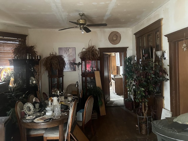 1506 N Rockwell St, Chicago, IL 60622 - dining room with a ceiling fan and wood finished floors