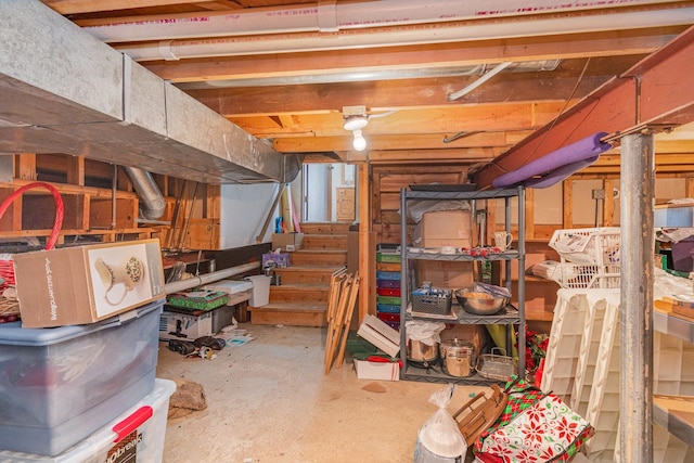 8712 Carriage Ln, Tinley Park, IL 60487 - unfinished below grade area with stairway