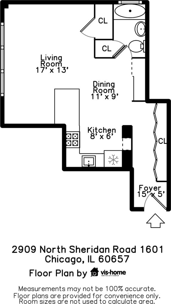 2909 N Sheridan Rd Unit 1601, Chicago, IL 60657 - view of property floor plan