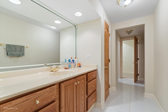 17 Ruffled Feathers Dr, Lemont, IL 60439 - bathroom with vanity and tile patterned flooring