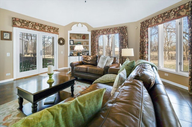 1417 Sherwood Ln, Geneva, IL 60134 - living area with healthy amount of natural light and vaulted ceiling
