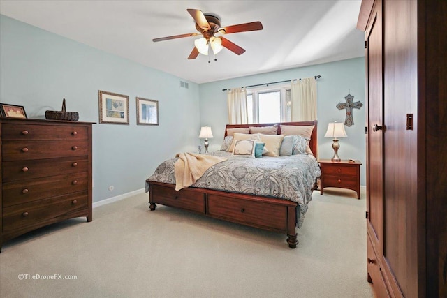 1417 Sherwood Ln, Geneva, IL 60134 - bedroom featuring light carpet and ceiling fan
