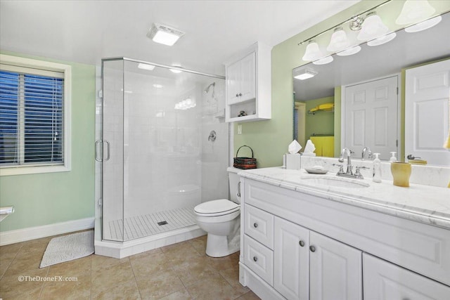 1417 Sherwood Ln, Geneva, IL 60134 - full bath featuring vanity, a shower stall, and tile patterned flooring