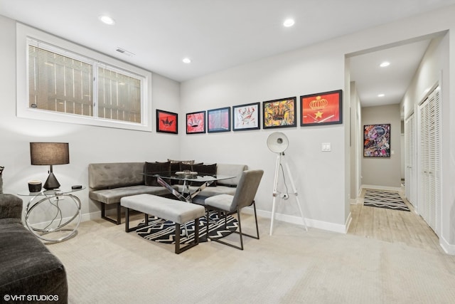 1449 E 65th Pl Unit 1, Chicago, IL 60637 - living area with recessed lighting and carpet