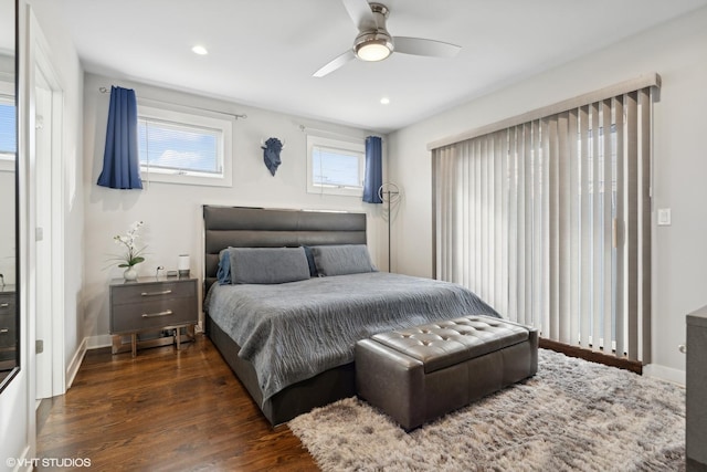 1449 E 65th Pl Unit 1, Chicago, IL 60637 - bedroom with wood finished floors, recessed lighting, and ceiling fan