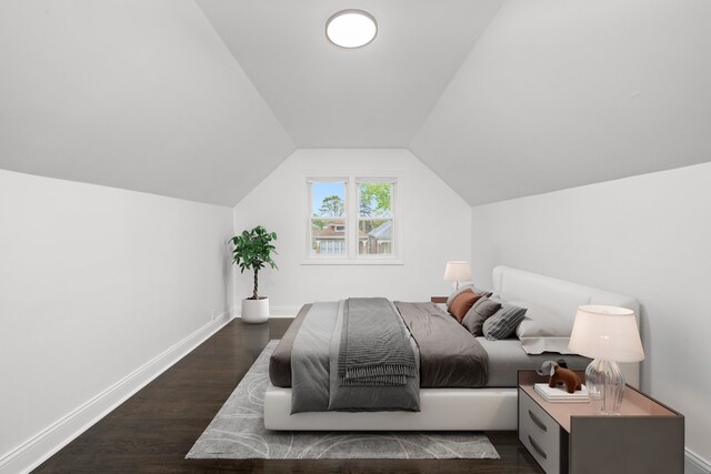 8637 S Honore St, Chicago, IL 60620 - bedroom with dark wood finished floors and lofted ceiling