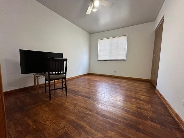124 Village Creek Dr, Lake In The Hills, IL 60156 - unfurnished bedroom with wood finished floors and lofted ceiling