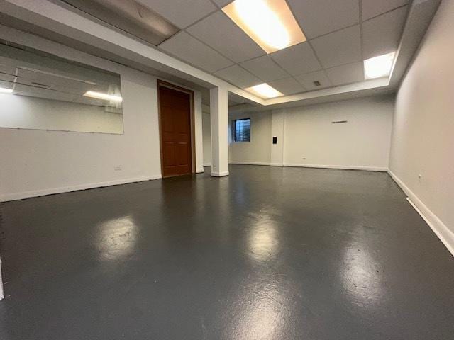 124 Village Creek Dr, Lake In The Hills, IL 60156 - finished basement featuring a drop ceiling and baseboards