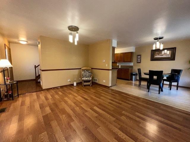 124 Village Creek Dr, Lake In The Hills, IL 60156 - living area featuring wood finished floors and baseboards