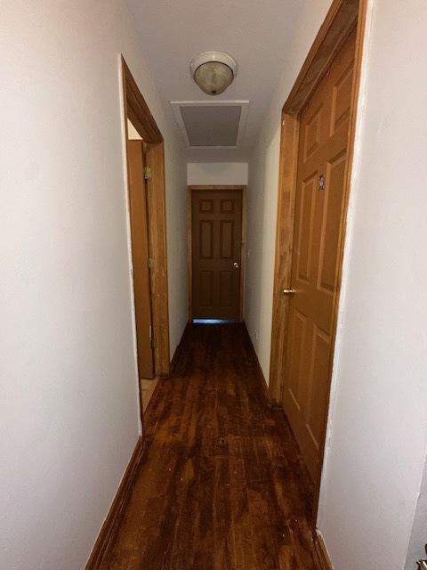 124 Village Creek Dr, Lake In The Hills, IL 60156 - corridor featuring dark wood-style flooring and baseboards