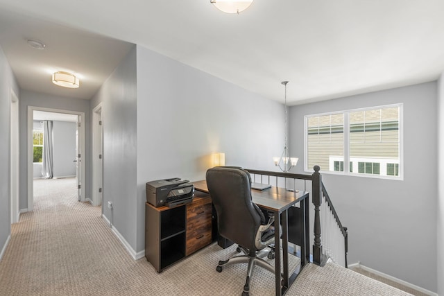 27W120 Timber Creek Dr, Winfield, IL 60190 - office with light carpet and a chandelier