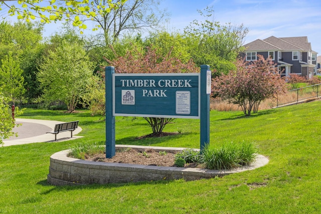 27W120 Timber Creek Dr, Winfield, IL 60190 - community sign with a yard