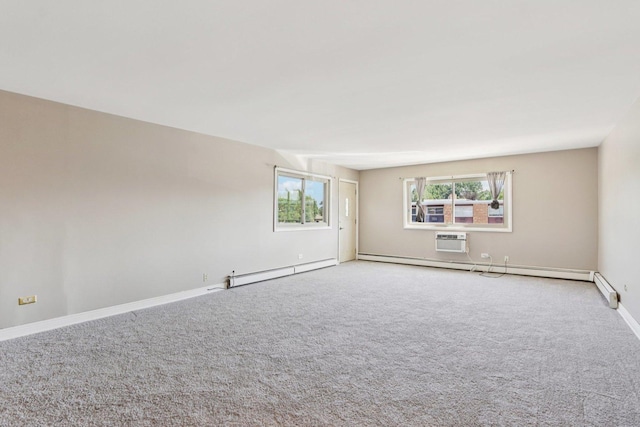 1320A Lore Ln Unit 204, Lombard, IL 60148 - unfurnished room featuring baseboard heating, carpet, and a wall mounted air conditioner