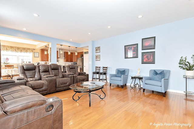 3123 Concord Ln, Wadsworth, IL 60083 - living room with light wood finished floors and recessed lighting