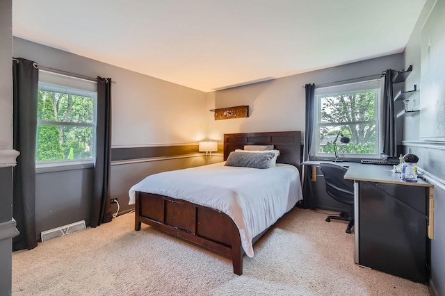 905 Harrison Ln, Hoffman Estates, IL 60192 - bedroom featuring multiple windows, light colored carpet, and an office area