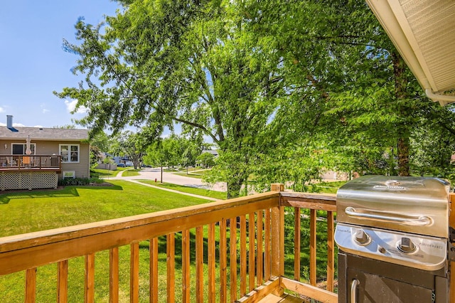 905 Harrison Ln, Hoffman Estates, IL 60192 - wooden deck with a grill and a lawn