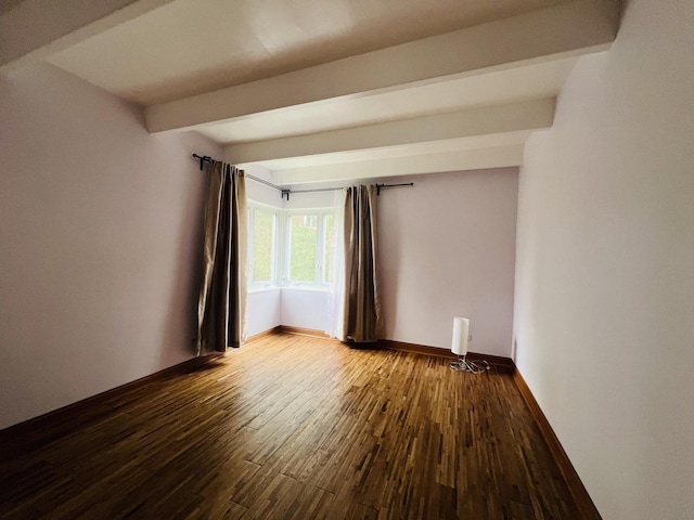 1950 W Hood Ave Unit 4C, Chicago, IL 60660 - spare room with beam ceiling and wood finished floors