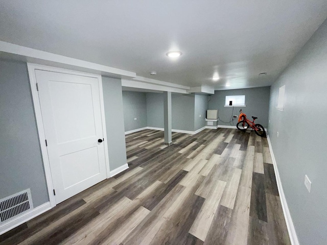 7252 S Wood St, Chicago, IL 60636 - basement featuring wood finished floors and baseboards