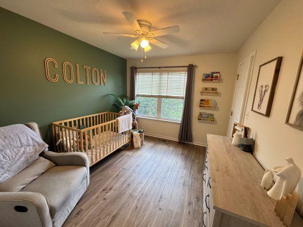 475 Lancaster Dr, Pingree Grove, IL 60140 - bedroom featuring wood finished floors and ceiling fan