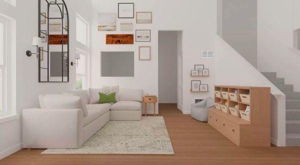 475 Lancaster Dr, Pingree Grove, IL 60140 - living area featuring wood finished floors, plenty of natural light, and stairs