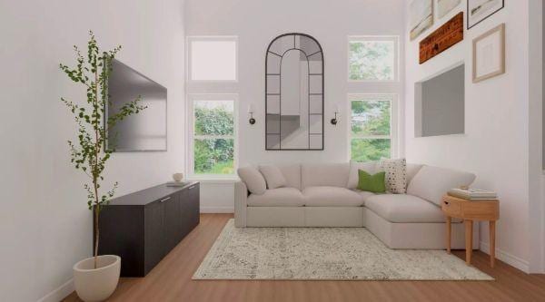 475 Lancaster Dr, Pingree Grove, IL 60140 - living area featuring wood finished floors, healthy amount of natural light, and a high ceiling