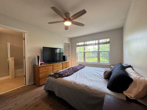 475 Lancaster Dr, Pingree Grove, IL 60140 - bedroom featuring wood finished floors and a ceiling fan