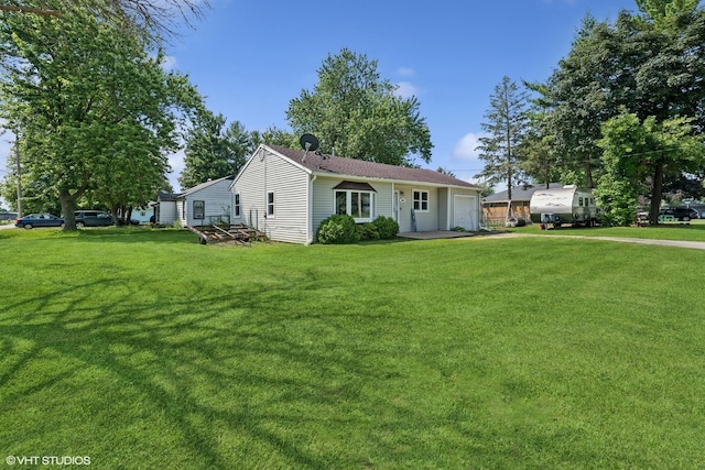 1923 Barbara Ln, South Beloit, IL 61080 - ranch-style home with a front yard and a garage