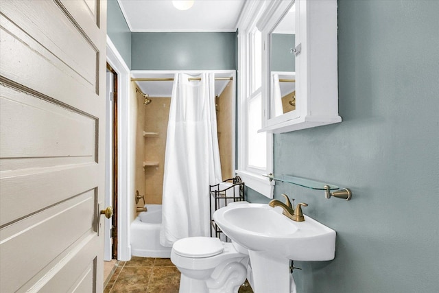 301 N Main St, Fithian, IL 61844 - full bathroom featuring toilet and shower / bath combination with curtain
