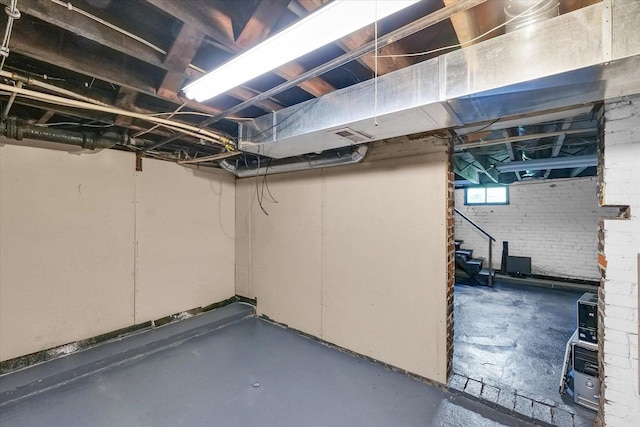 301 N Main St, Fithian, IL 61844 - below grade area with stairs