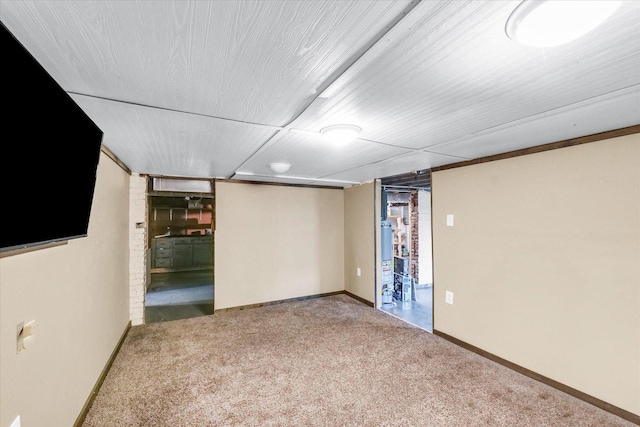 301 N Main St, Fithian, IL 61844 - finished below grade area featuring carpet floors