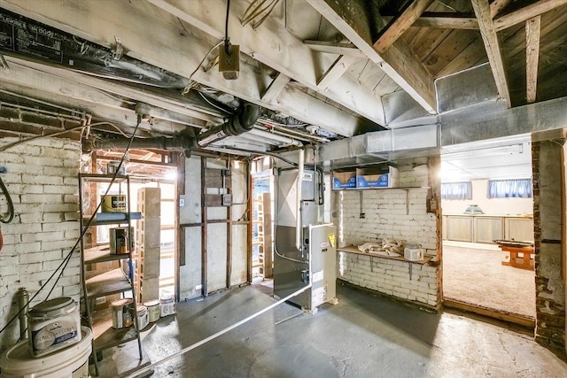 301 N Main St, Fithian, IL 61844 - below grade area featuring heating unit