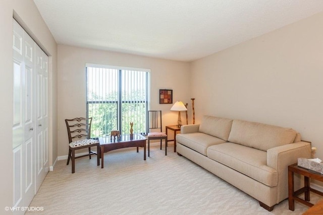 511 Aurora Ave Unit 405, Naperville, IL 60540 - living room featuring light colored carpet and baseboards