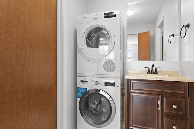 4900 Foster St Unit 410, Skokie, IL 60077 - laundry room with stacked washer / drying machine
