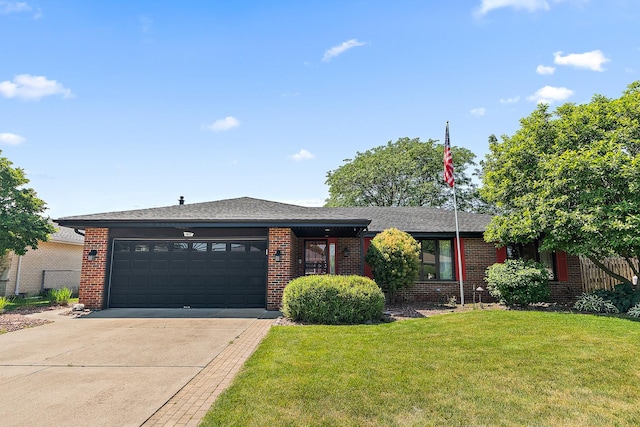 7637 Sequoia Ct, Orland Park, IL 60462 - single story home with brick siding, an attached garage, driveway, and roof with shingles