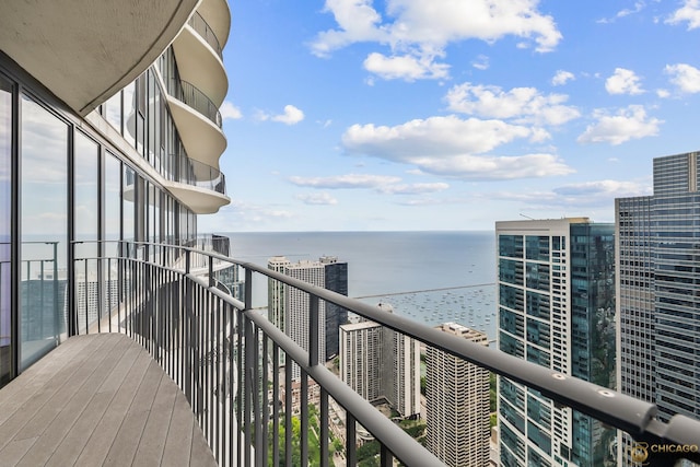 225 N Columbus Dr Unit 6808, Chicago, IL 60601 - balcony with a water view