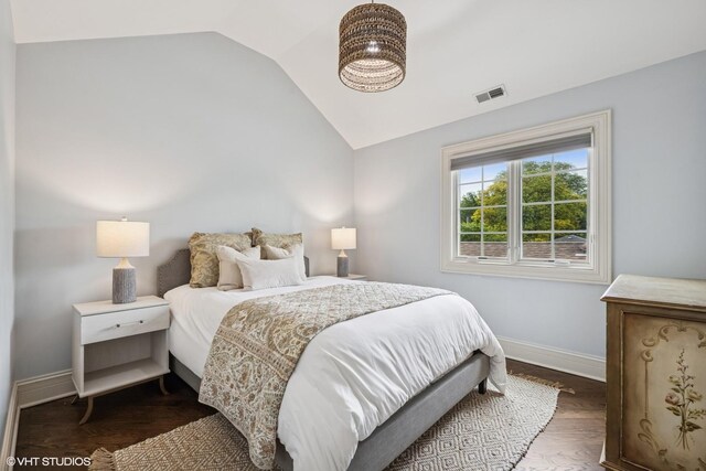 725 Park Plaine Ave, Park Ridge, IL 60068 - bedroom featuring lofted ceiling and wood finished floors