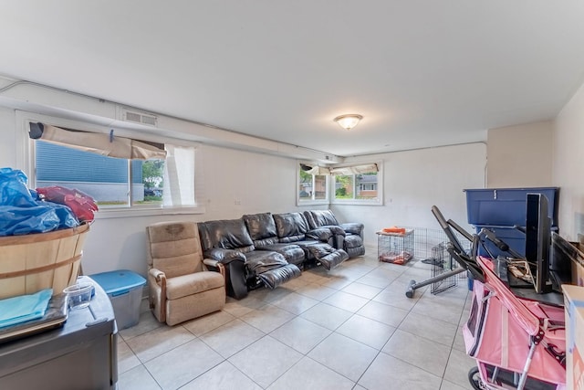 189 Westwood Dr, Park Forest, IL 60466 - living room with light tile patterned floors and healthy amount of natural light