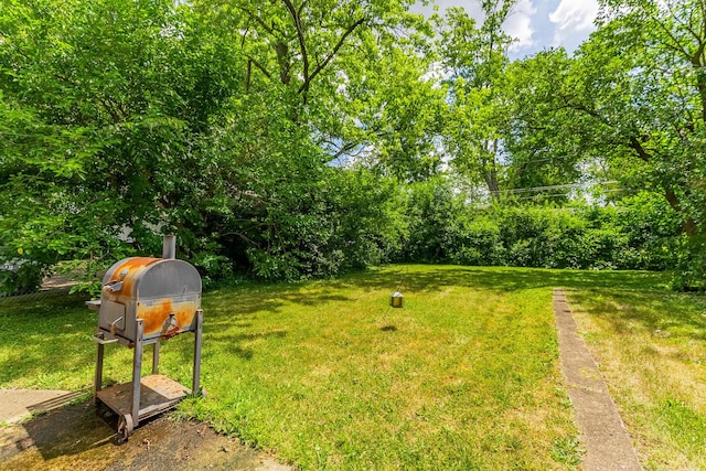 189 Westwood Dr, Park Forest, IL 60466 - view of grassy yard with view of wooded area