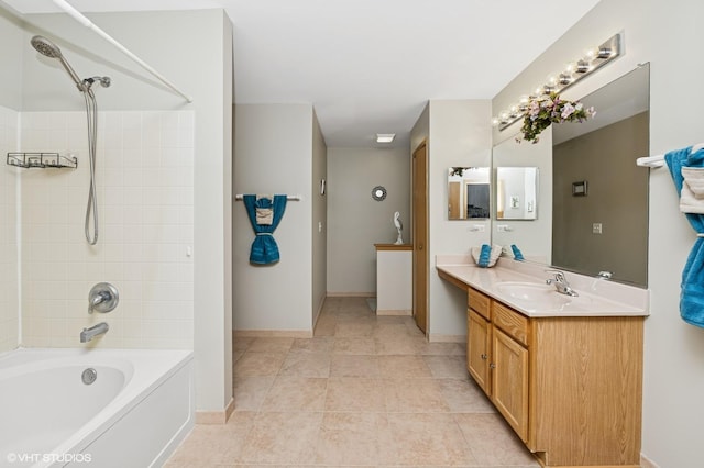 2930 Plumrose Ln, Mchenry, IL 60050 - full bath with vanity,  shower combination, and tile patterned floors