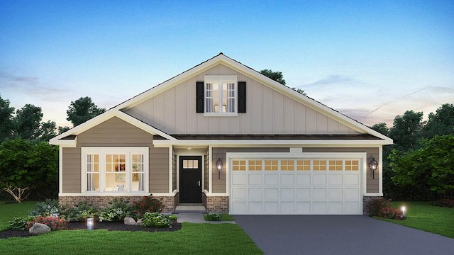 14632 S Azalia Cir, Plainfield, IL 60544 - craftsman inspired home featuring board and batten siding, brick siding, concrete driveway, and a front yard