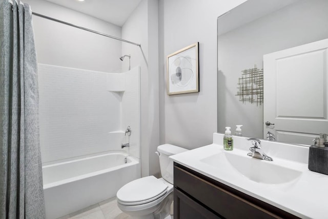 14632 S Azalia Cir, Plainfield, IL 60544 - full bath featuring shower / tub combo with curtain, vanity, and tile patterned flooring