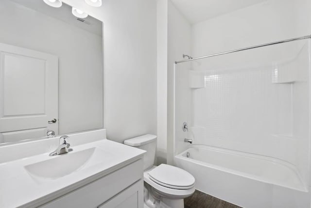 14632 S Azalia Cir, Plainfield, IL 60544 - bathroom featuring vanity, washtub / shower combination, and wood finished floors