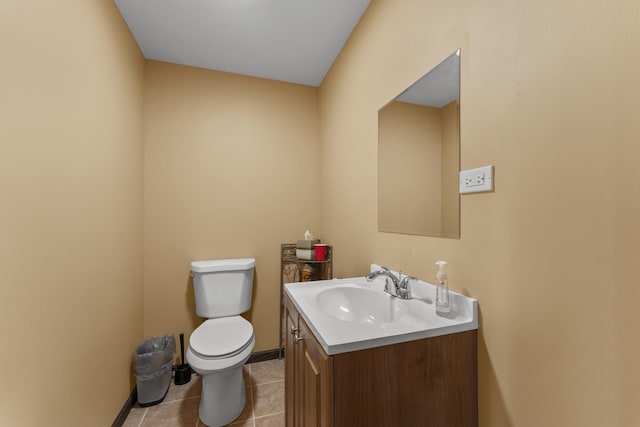 59 Colonial Ct, Streamwood, IL 60107 - half bath featuring vanity and tile patterned floors