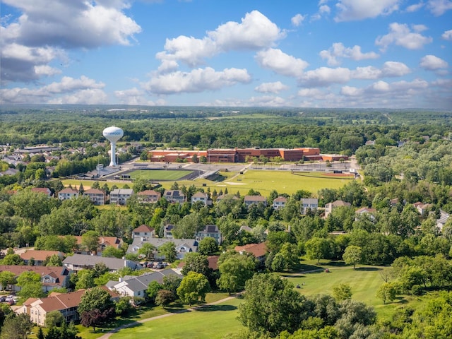 59 Colonial Ct, Streamwood, IL 60107 - bird's eye view of a heavily wooded area